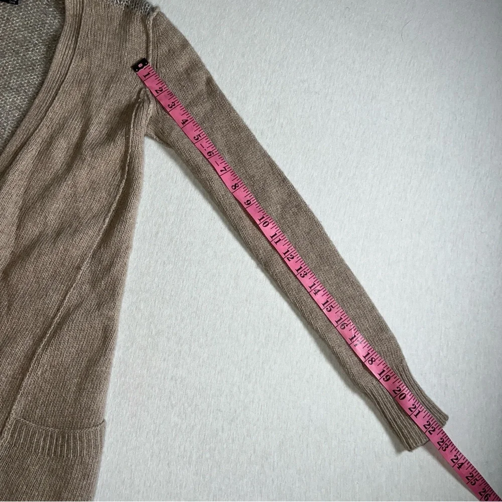 Theory Beige Open-Front Cardigan